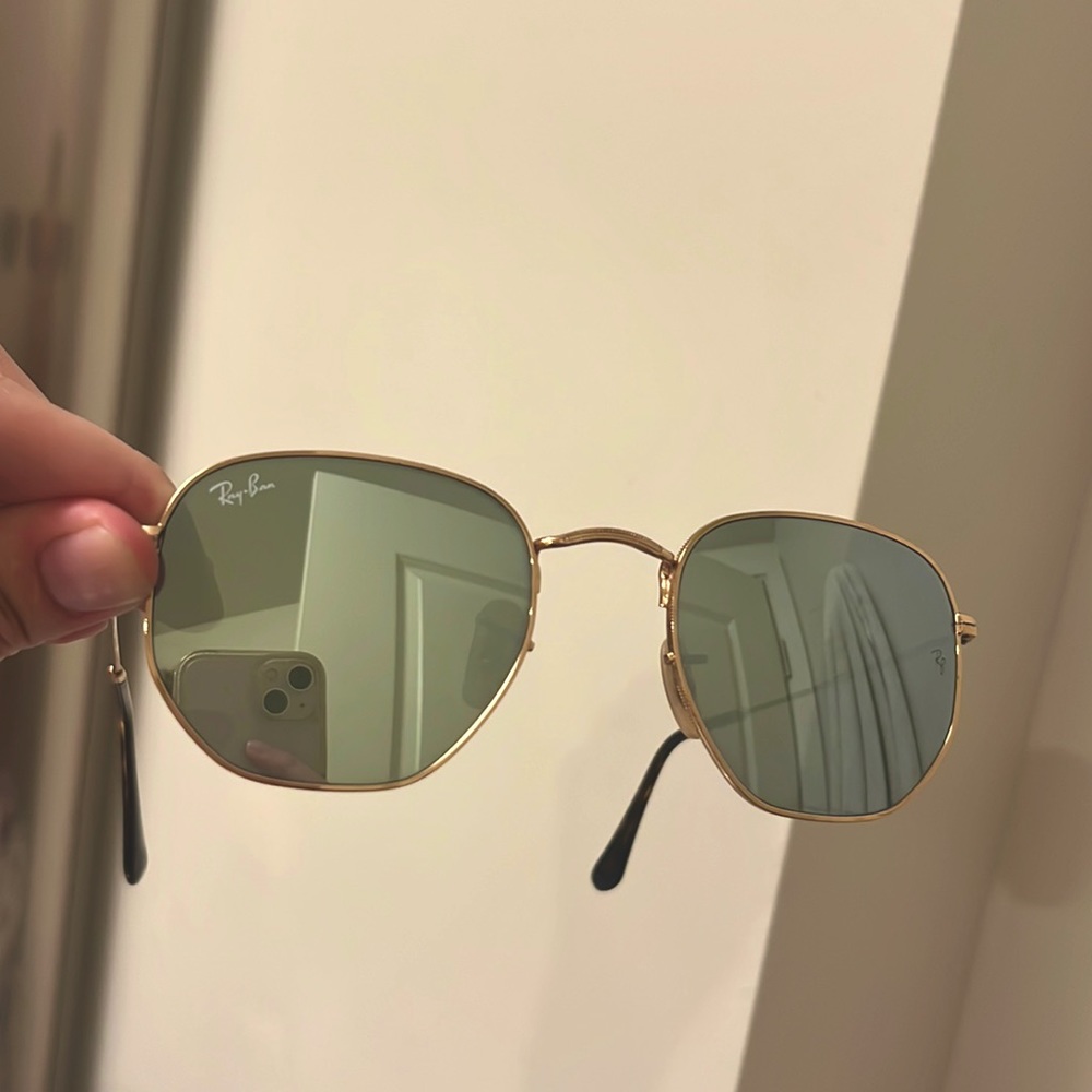 Ray-Ban Hexagonal Blue Tint. Barely Used! - image 1